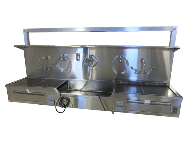 Mopec Elevating Center Approach Wall Mount Autopsy Sink